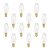 Holiday Joy C26 Christmas Crystal Clear Torpedo Tip Candelabra Replacement Night