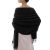 RIIQIICHY Scarfs for Women Winter Black Pashmina Shawls and Wraps for Evening Dr