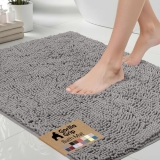 GORILLA GRIP Bath Rug Mat, Thick Soft Absorbent Chenille