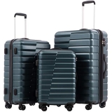 Coolife Luggage Sets, 3 Piece Hard Shell Suitcase Set with Spinner Wheels