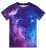 Funnycokid Boys Shirts Size 6 8 Girls Purple Galaxy Space T-Shirts Kids Clothes