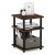 Furinno Turn-N-Tube Side Table, 3-Tier Square Modern End Table, Open Shelves Nig
