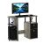 Furinno JAYA Desk, 38.4″ Wide Gaming Desk with Bin Drawers