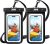 JOTO 2 Pack Waterproof Phone Pouch Case Up to 7″