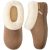 EverFoams Womens Microsuede Slippers Indoor Outdoor Tan,5-6 US