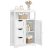 Yaheetech Bathroom Floor Cabinet Wooden Storage Organizer with 1 Door and 3 Draw