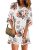 LookbookStore Women Casual Summer Crewneck Mesh Patchwork 3/4 Bell Sleeve Loose