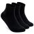 RTZAT 90% Merino Wool Breathable Ankle Socks for Men Women 3 Pair Black L