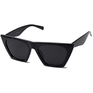 SOJOS Trendy Oversized Square Cateye Polarized Sunglasses Womens Big Frame Shade