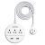 NTONPOWER Braided Power Strip Flat Plug with USB