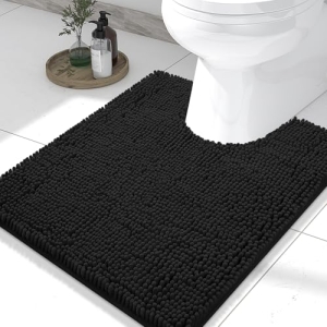 Smiry Luxury Chenille Toilet Rugs U-Shaped 24×20