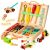 Wooden Kids Tool Kit, Montessori Tool Set Toys for Boys Girls 3+