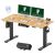 FLEXISPOT EN2 Bamboo Standing Desk with Clamp Power Strip