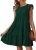 KIRUNDO Women’s Summer Mini Dress Sleeveless Ruffle Sleeve Round Neck Solid Colo