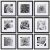 eletecpro 12×12 Picture Frames Set of 9 with Clear Acrylic Cover