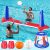 JOYIN Inflatable Pool Float Set Volleyball Net & Basketball Hoops