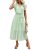 BTFBM Women Summer Bohemian Floral Casual Wrap V Neck Ruffle Cap Sleeveless Belt