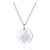 FindChic Birth Flower Disc Necklaces for Women March Cherry Blossom Guardian Mon