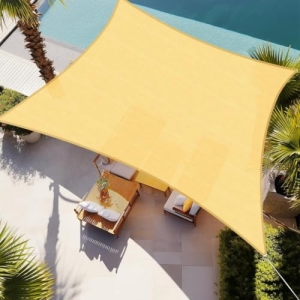 Shade&Beyond 16’X16′ Sun Shade Sail Sand Rectangle