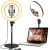 Desk Ring Light with Stand – 10.5” Desktop Ring Light with Phone Holder for Vid