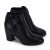 PiePieBuy Women’s Tie Knot Chelsea Pump Ankle Boots Closed Toe Stacked Heel Boot