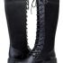 Vepose Women’s Black Lace Platform Combat Knee High Boots with Comfort 953 Chunk