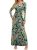 DEARCASE Maxi Dress for Women Feather Cyan Small Round Neck Boho Long Sleeves We