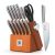 imarku 14 Piece Stainless Steel Knife Set with Build-in Sharpener