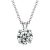 Moissanite Necklace for Women,0.1CT-12.0CT Lab Created Diamond Pendant 18K White