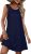 elescat Womens Sun Dress Summer Beach Tshirt Sleeveless Pockets Swing Tank Sundr
