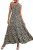 PRETTYGARDEN Women’s One Shoulder Boho Floral Maxi Dress, Black,S