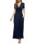 LILBETTER Women’s Summer Deep V-Neck Maxi Dress Stylish Long Elegant Dresses(Nav