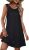 elescat Summer Dresses for Women Sleeveless Sundresses, Solid Black, XXL