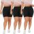 QGGQDD 3 Pack Plus Size 8in Biker Shorts for Women