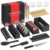 HI NINGER Sushi Making Kit Deluxe Edition Complete Sushi Maker Kit 17PCS Home Su