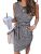 MEROKEETY Womens 2025 Summer Sleeveless Striped T Shirt Dress Casual Crew Neck T