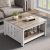 YITAHOME Coffee Table Farmhouse Coffee Table with Storage Rustic Wood Cocktail T