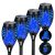 AOUNQ 4 Pack Solar Torch Lights Outdoor Waterproof – Blue Flickering Flame