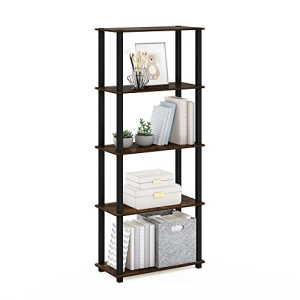 Furinno Turn-S-Tube 5-Tier Multipurpose Shelf Display Rack with Square Tubes