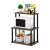Furinno Turn-N-Tube 3-Tier Toolless Kitchen Storage Shelf, French Oak Grey/Black