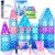 Magnetic Tiles 102pcs with 2 Stairs 2 Dolls Princess Castle Building Girls Toys