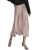 Zeagoo Womens Silk Midi Skirt High Waist Casual Skirt Elegant Zipper Skirts Ligh