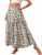 KIRUNDO Maxi Skirts for Women 2026 Summer Boho Floral High Waist Casual Flowy Lo