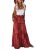EARKOHA Womens Casual High Waist Tie Paisley Print Long Maxi Skirt with Pockets