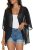 Women Summer Tops Kimono Cardigans Sheer Beach Cover Ups Chiffon Open Front Shir