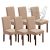 Genina Waterproof Chair Covers for Dining Room 6 Pack