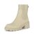 Athlefit Women’s Chunky Platform Fall Chelsea Ankle Boots Apricot Size 7