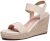 Vepose Women’s Nude Wedge Sandals Platform Espadrilles Open Toe Ankle Strap Comf