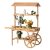 Vintiquewise Large Wooden 3 Tier Rolling Table Cart with 2 Wheels for Home Decor