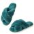 Ankis Women’s Fuzzy Slippers Cross Band Memory Foam Open Toe Comfy Soft House Sh
